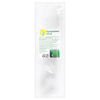 Auchan Premium Transparent Fork 6pcs - buy, prices for Auchan - photo 1