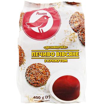Auchan Desnyanochka Oatmeal Cookies with Sesame 400g - buy, prices for Biotus - photo 2