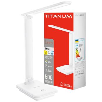Лампа настольная Titanum LED 10W 3000-6500K белая черная - купить, цены на Таврия В - фото 1