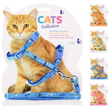 Cats Collection Harness for Cats with Leash 120*1*0.5cm