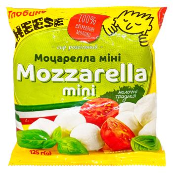 Сир Глобино Моцарелла міні 45% 125г - купити, ціни на Епіцентр FOOD - фото 1