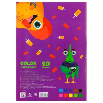 Kite Jolliers Cardboard Color A5 10 sheets 10 colors - buy, prices for MegaMarket - photo 2