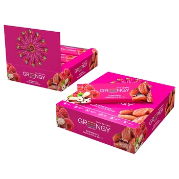 Greengy Dates Raspberries and Hazelnuts Bar 40g - buy, prices for COSMOS - photo 2