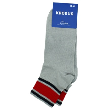 Krokus Sport Men's Socks s.42-45 Grey with Wide Stripes - buy, prices for - photo 1