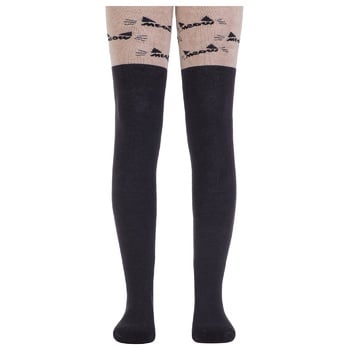 Conte Kids Sof-Tiki Beige Black Cotton Children's Tights 140-146s - buy, prices for ULTRAMARKET - photo 3