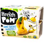 Breizh Pom Apple Pear Fruit Puree without Sugar 100g x 4pcs