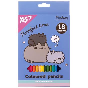 Карандаши цветные Yes Pusheen 18 цветов