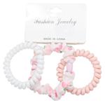 Hair Elastic Bands: Spring and Fabric 3pcs 3127-10