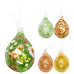 Decoris Glass Egg Decoration 6cm in assortment