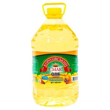 Korolivskyi Smak Refined Sunflower Oil 5l - buy, prices for Auchan - photo 1