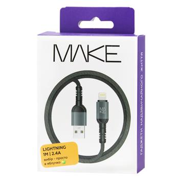 бель Make Lightning 2,4A 1м серый