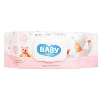 Novus Aloe and Chamomile with Vitamins A, C, E and D-panthenol Baby Wet Wipes 100pcs - buy, prices for NOVUS - photo 1