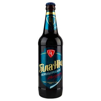 Chernigivske White Night Unfiltered Dark Beer 5% 0.5l - buy, prices for MegaMarket - photo 1