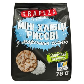 Міні-галети Trapeza рисові з морською сіллю 70г - купити, ціни на - фото 3