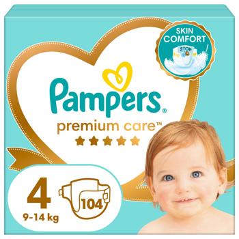 Підгузки Pampers Premium Care розмір 4 9-14кг 104шт - купити, ціни на - фото 2