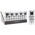 Koopman Set of Christmas Tree Balls 40mm 20pcs Silver