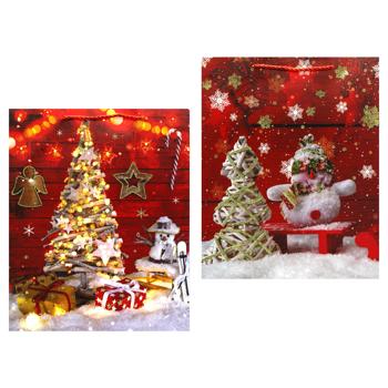Пакет бумажный Angel Gifts Новогодний 26*32*10см - купить, цены на ULTRAMARKET - фото 1