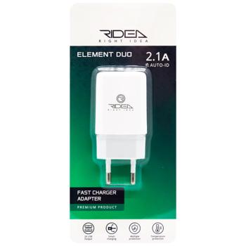 Ridea RW-21011 Element Duo 2USB 2.1 A White Fast Charger Adapter - buy, prices for Tavria V - photo 1