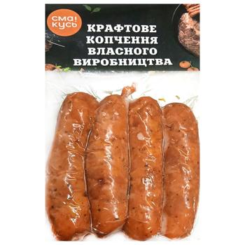 Шпикачки курячі копчено-варені - купити, ціни на Чудо Маркет - фото 1