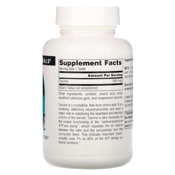 Source Naturals Taurine 500mg 120 tablets - buy, prices for Biotus - photo 2