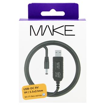 Кабель Мake USB-DC 9V 1м чорний - купити, ціни на - фото 2
