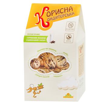 Korysna Kondyterska Baked Milk in Chocolate Glaze Cookies 90g - buy, prices for Tavria V - photo 1