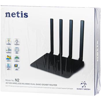 Netis Wireless N2 AC1200Mbps IPTV Dual Band Gigabit Router - buy, prices for Auchan - photo 1