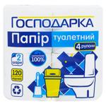 Туалетная бумага Господарка 2-слойная 4шт