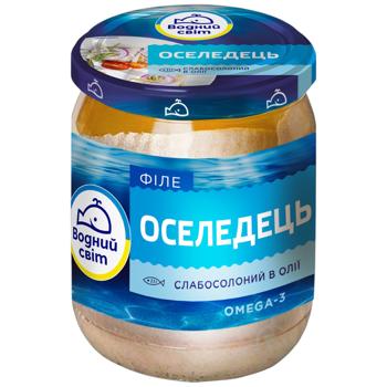 Vodnyi Svit Fillet Slightly Salted Herring in Oil 450g - buy, prices for Epicentr FOOD - photo 1