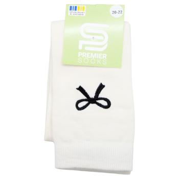 Гольфы Premier Socks детские с вышитым бантиком р.20-22 молочный - купить, цены на ЕКО Маркет - фото 1