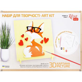 Картина 3D Rosa Talent Лисенок 18*18см - купить, цены на Auchan - фото 2