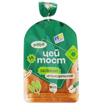 Хлеб Царь Хлеб Этот Тост Большой цельнозерновой нарезанный 565г - купить, цены на Auchan - фото 1