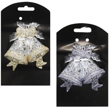 Украшение Колокольчик прозрачный 9,5х9,5см в ассортименте