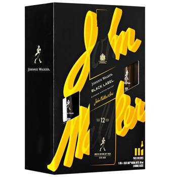 Johnnie Walker Black Label Whiskey 40% 0.7l + 2 glasses - buy, prices for - photo 3