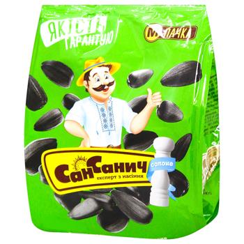 Семена подсолнечника Сан Саныч жареные соленые 100г - купить, цены на КОСМОС - фото 1