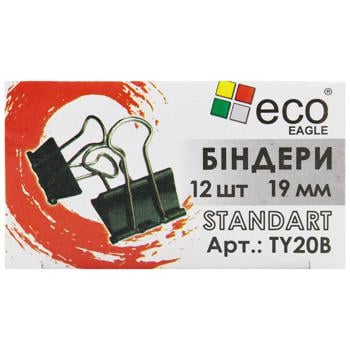 Біндер Eco Eagle чорний 19мм 12шт - купити, ціни на Auchan - фото 2