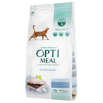 Корм сухий Optimeal з тріскою для котів 10кг - купити, ціни на MasterZoo - фото 1