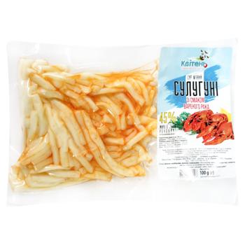 Kviten Suluguni Soft Cheese with Boiled Crab Flavor 45% 100g - buy, prices for Chudo Market - photo 1