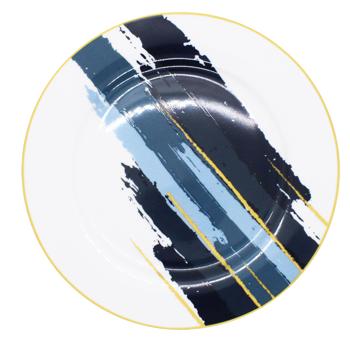 Blue Decor Ceramic Plate 17,cm