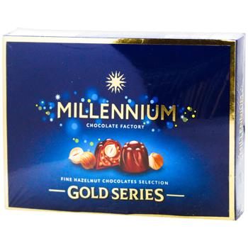 Цукерки Millennium Gold в молочному шоколаді з горіховим кремом та горіхами 205г - купити, ціни на Торба - фото 1