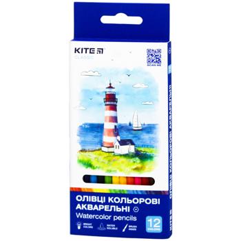 Карандаши Kite Classic цветные акварельные 12шт - купить, цены на - фото 3