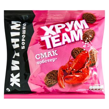 Сухарики ХрумTeam ржаные со вкусом лобстера 90г - купить, цены на Торба - фото 1