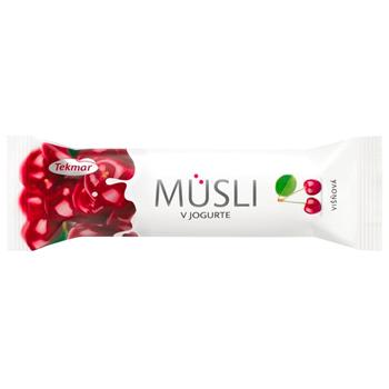 Батончик Tekmar Мюсли в йогурте со вкусом вишни 30г - купить, цены на Эпицентр FOOD - фото 1