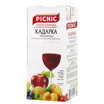 Picnic Kadarka chornomorska Wine red semi-sweet 12% 1l - buy, prices for AlcoHub - photo 1