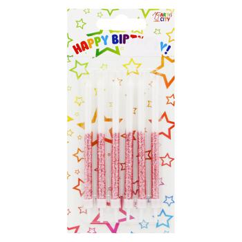 Vialtorg Tall Candles with Glitter 12cm - buy, prices for ULTRAMARKET - photo 2