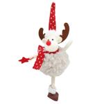 Jumi White with Gray Christmas Pendant Deer 23.5cm