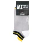 Шкарпетки чоловічі MZ Спорт короткі р.39-42 сірий/білий