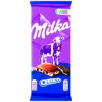 Шоколад молочний Milka з печивом Oreo 100г