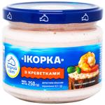 Паста из икры мойвы Водный Мир Икорка с креветками 250г