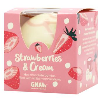 Gnaw Hot White Chocolate with Strawberry Flavor and Marshmallows 45g - buy, prices for WINETIME - photo 1